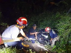 Hindari Lubang Jalan, Pemotor Tercebur Sungai di Nglinggi Klaten