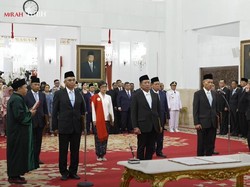 Dewas KPK 2024-2029 Ucapkan Sumpah di Hadapan Prabowo