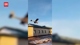 VIDEO: Detik-detik Dua Drone Ukraina Ditembak Jatuh Rusia