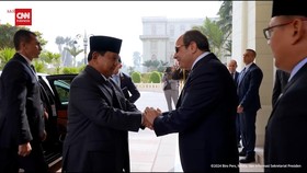 VIDEO: Momen Pertemuan Prabowo dan Presiden El-Sisi di Kairo Mesir