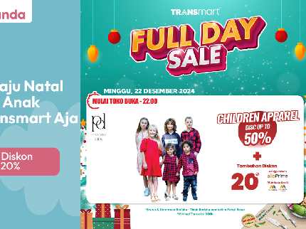 Beli Baju Natal untuk Anak di Transmart Aja Bun, Besok Diskon50%+20%