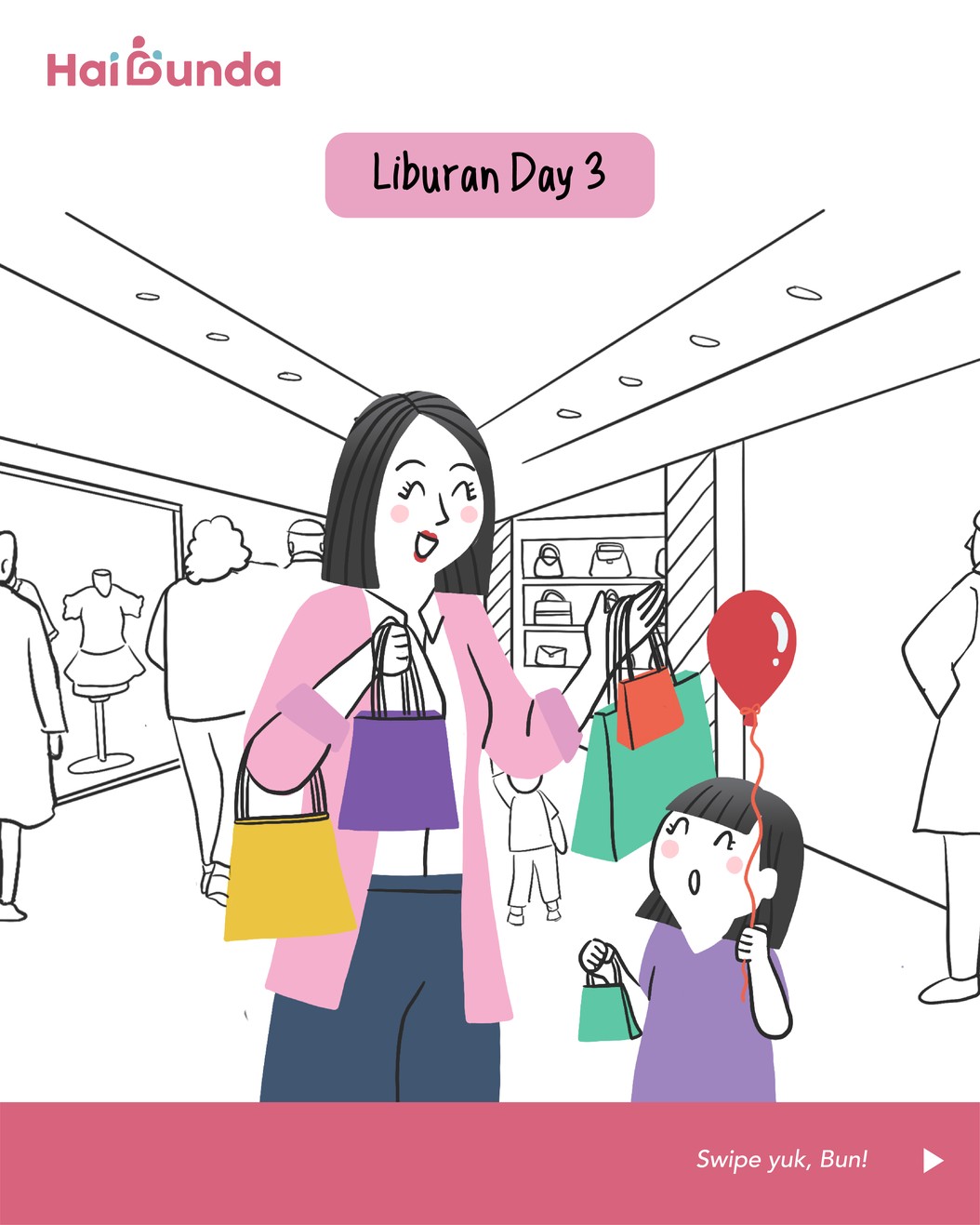 Komik Bunda Liburan Sekolah