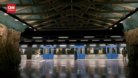 VIDEO: Unik Stasiun Kereta Bawah Tanah Stockholm, Penuh Mural-Patung