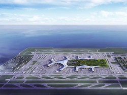 Wow! China Bangun Bandara Terbesar Dunia di Pulau Buatan
