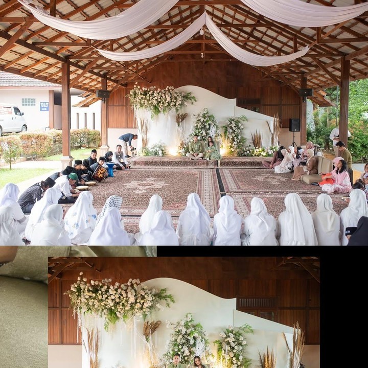 <p>Acara tasyakuran ini berlangsung tertutup, hanya dihadiri oleh keluarga dan kerabat dekat. Siti Badriah dan sang suami menggelar tasyakuran di area semi outdoor, di mana tamu yang hadir dapat menikmati pemandangan sekitar. (Foto: Instagram @krisjianabah/ @sitibadriahh)</p>