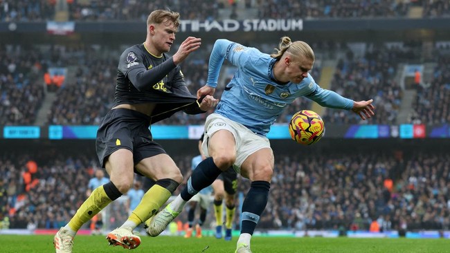 Manchester City ditahan imbang Everton pada pertandingan Boxing Day Liga Inggris, Kamis (26/12).