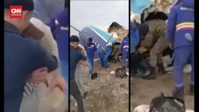 VIDEO: Pesawat Azerbaijan Jatuh, 38 Tewas