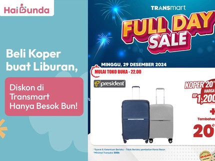 Beli Koper buat Liburan, Diskon di Transmart Hanya Besok Bun!