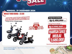 Sepeda Listrik di Transmart Full Day Sale Hemat Rp 2,8 Juta