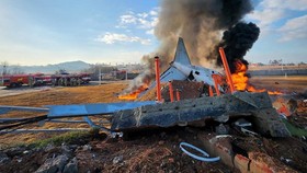 FOTO: Penampakan Pesawat Jeju Air Jatuh di Bandara Muan Korsel
