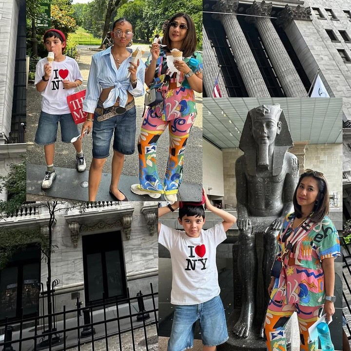 <p>Di waktu luang, Cut Memey juga tetap menyempatkan diri untuk <em>quality time</em> bareng anak-anaknya dengan <em>traveling</em> bersama. Beberapa bulan lalu, perempuan 44 tahun ini terbang ke Ney York, Amerika Serikat, untuk liburan keluarga. (Foto: Instagram @cutmemey)</p>