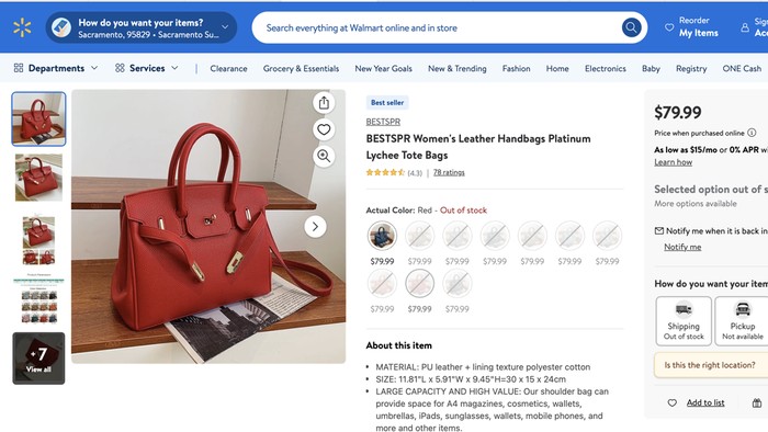 Tas Hermes Birkin KW Versi Walmart
