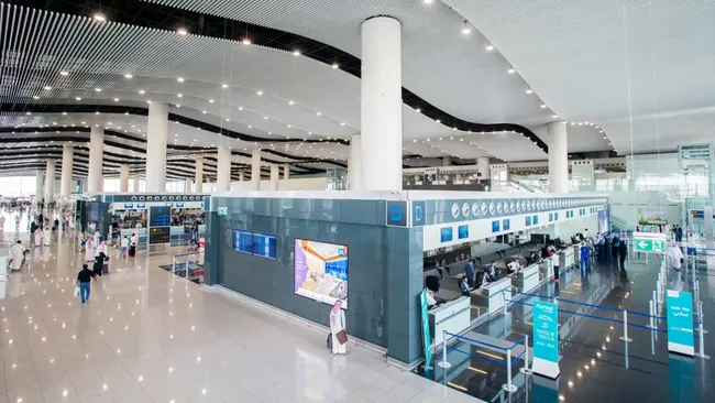 Bandara Internasional King Khalid di Riyadh, Arab Saudi yang dinobatkan sebagai bandara terbaik di dunia untuk keberangkatan tepat waktu sepanjang 2024.