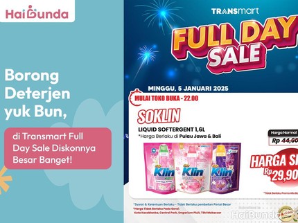 Borong Deterjen yuk Bun, di Transmart Full Day Sale Diskonnya Besar Banget!