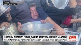 VIDEO: Bantuan Dihambat Israel, Warga Palestina Berebut Makanan