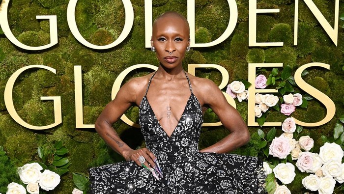 Cynthia Erivo during the 82nd Annual Golden Globes held at The Beverly Hilton on January 05, 2025 in Beverly Hills, California. (Photo by Gilbert Flores/GG2025/Penske Media via Getty Images)
