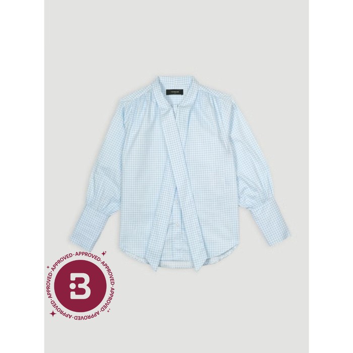THENBLANK Tie Blouse (Blue)