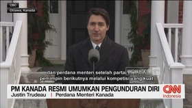 VIDEO: PM Kanada Resmi Umumkan Pengunduran Diri