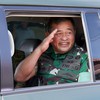 Kepala Staf Angkatan Darat Jenderal TNI Maruli Simanjuntak usai menghadiri peresmian pembangunan Sumur Bor TNI Manunggal Air di Dayah Madinatuddiniah Darul Huda, Desa Paloh Gadeng, Dewantara, Kabupaten Aceh Utara, Aceh. Rabu (8/2/2025). TNI AD melalu