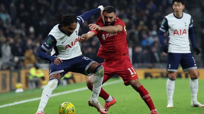 Liverpool melawan Tottenham Hotspur dalam leg kedua semifinal Carabao Cup di Stadion Anfield, Jumat (7/2) dini hari WIB.