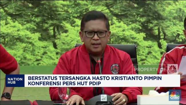 Status Tersangka, Hasto Pimpin Konferensi Pers HUT PDIP