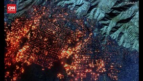 VIDEO: Gambar Satelit Kebakaran Dahsyat Hanguskan Lahan di Los Angeles