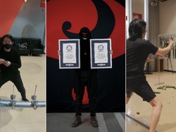 Rekor Unik! Potong 41 Mentimun Pakai Kartu Tajam dalam 1 Menit