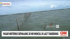 VIDEO: Pagar Misterius Sepanjang 30 Km Muncul di Laut Tangerang