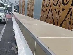 Material Overpass Stasiun Kereta Api Medan yang Rusak Sudah Diperbaiki
