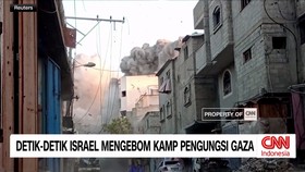 VIDEO: Detik-Detik Israel Mengebom Kamp Pengungsi Gaza