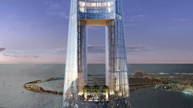 Ciel Tower, sebuah pencakar langit setinggi 365 meter dengan 82 lantai di Dubai, bakal dibuka akhir tahun ini dan akan resmi jadi hotel tertinggi di dunia.