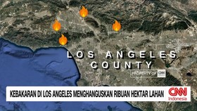 VIDEO: Titik-Titik Kebakaran Dahsyat di Los Angeles