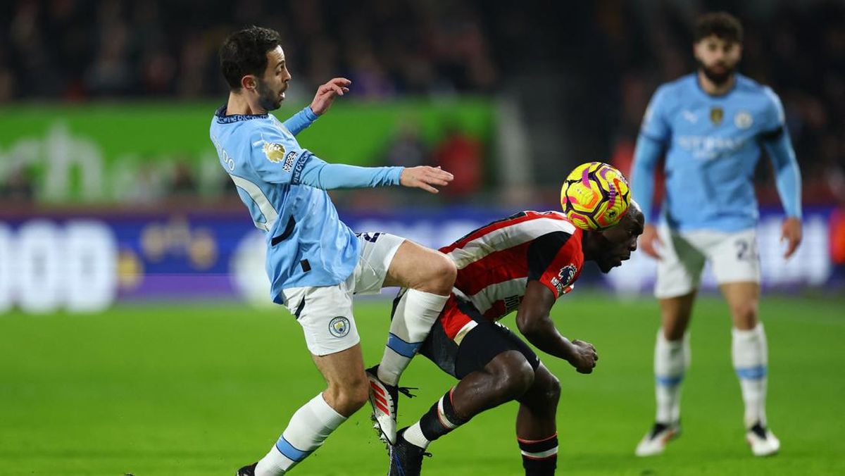 Hasil Liga Inggris: Sempat Unggul Dua Gol, Man City Ditahan Brentford