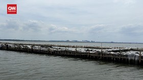 VIDEO: Penampakan Pagar Laut Ilegal di Utara Bekasi yang Disegel KKP