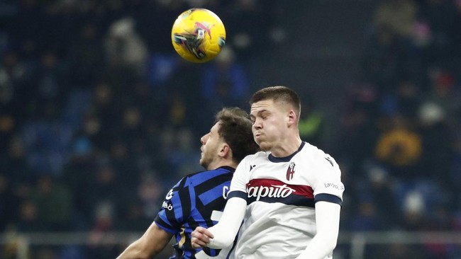 Inter Milan ditahan imbang Bologna dalam laga Liga Italia di Giuseppe Meazza, Kamis (16/1) dini hari WIB.