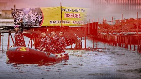 TNI AL Bongkar Pagar Laut Misterius