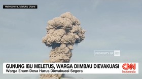 VIDEO: Gunung Ibu Meletus, Warga Diimbau Dievakuasi