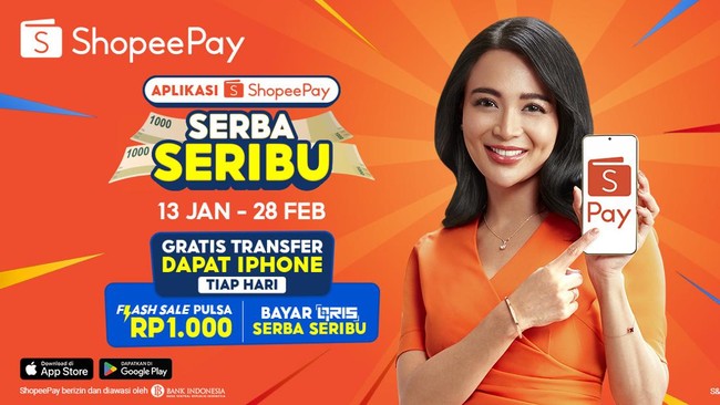 Di awal tahun 2025, ShopeePay menggebrak dengan kampanye 'Aplikasi ShopeePay, Serba Seribu' mulai 13 Januari hingga 28 Februari 2025.