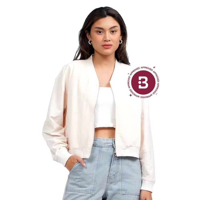 COLORBOX Parachute Crop Bomber Jacket
