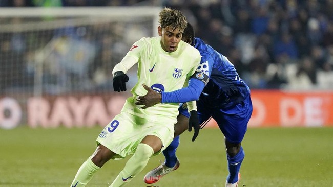 Barcelona ditahan Getafe 1-1 dalam pertandingan pekan ke-20 Liga Spanyol di Stadion Coliseum, Minggu (19/1).