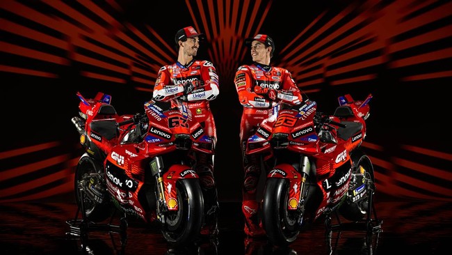 Livery sepeda centrifugal Ducati Corse yang akan digunakan Francesco Bagnaia dan Marc Marquez di MotoGP 2025 resmi dirilis.