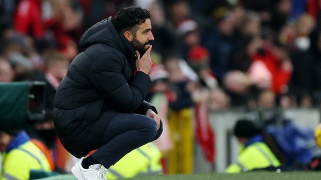 Ruben Amorim mulai frustrasi dengan Manchester United setelah dikalahkan Brighton pada lanjutan Liga Inggris di Old Trafford, Manchester, Minggu (19/1).