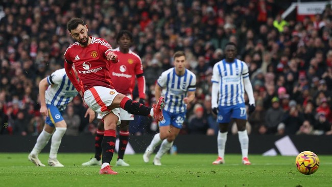 Bruno Fernandes mengutarakan kekecewaan mendalam setelah Manchester United dipermalukan Brighton 1-3 pada lanjutna Liga Inggris di Old Trafford, Minggu (19/1)