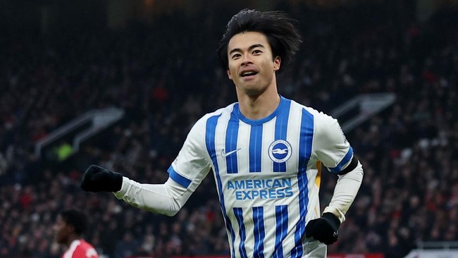 Bintang timnas Jepang, Kaoru Mitoma jadi pemain kunci di balik keberhasilan Brighton & Hove Albion mengalahkan Manchester United di Old Trafford, Minggu (19/1).