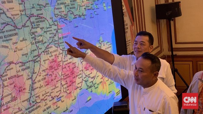 Kanwil ATR/BPN Jatim mengungkap ada dua perusahaan yang memenang tiga HGB seluas 656 hektare di laut Sidoarjo.