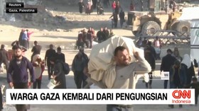 VIDEO: Warga Gaza Kembali Dari Pengungsian Dan Beraktivitas di Pasar