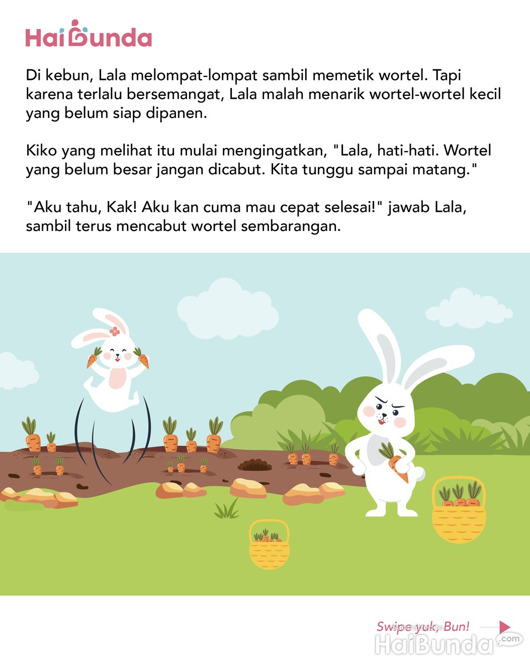 Cerita Fabel: Pelajaran di Kebun Wortel