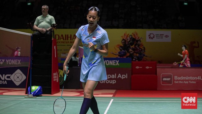 Putri Kusuma Wardani lolos ke babak 16 besar Korea Open 2025 usai meraih kemenangan dua gim langsung atas wakil India, Anupama Upadhyaya, Rabu (24/9).