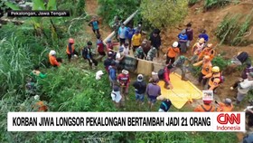 VIDEO: Korban Jiwa Longsor Pekalongan Bertambah Menjadi 21 Orang