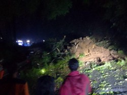 Tebing Lembah Koi Longsor, Jalur Cianjur-Puncak Lumpuh Sementara